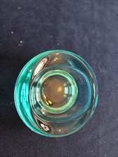 Vintage ArtGlass AquaBlue Handmade Ashtray Great Collector Piece Great Condition picture