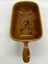 Franciscan Ware Wheat Golden Brown Scoop Shape Bowl 7” Long Made In USA picture