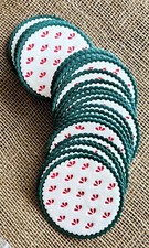 Vintage 35pc Crepe Paper Christmas Coasters 3.25