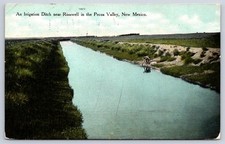 Antique New Mexico Postcard ROSWELL Pecos Valley Irrigation 1908 picture