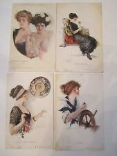 7 T. EARLE CHRISTY SIGNED VINTAGE POSTCARDS - PRE 1911 - COLLECTIBLE - TUB ABC picture