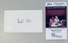 Michael Crichton Signed Autographed 3x5 Card JSA Cert Author Jurassic Park picture