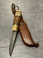 Handmade swedish hunting fishing knife puukko samearbete picture