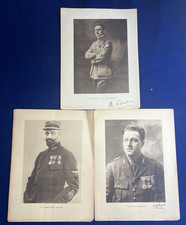 1917 WWI French Aviators De Kerillis Victor Sayaret Maurice Happe Portrait Print picture