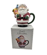 Scott's Collectables Santa Bluebird of Happiness Christmas Teapot New in Box picture