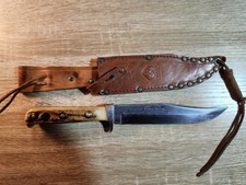 Vintage Puma Bowie 6396 Fixed Blade Knife w/ Sheath Germany Pumaster Steel 1969 picture