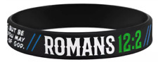 Romans 12:2 Bracelet Silicone Rubber Stretch Wristband Christian Religious picture