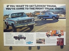 1977 Chevy Sport Stepside Truck Vintage Print Ad LUV Pickup Custom Van Mural picture