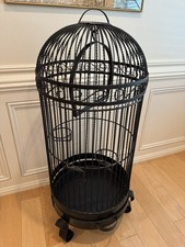 Large 45” Antique Birdcage Wrought Iron picture