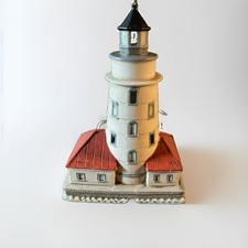 Vintage 1996 Lefton Lamp CHICAGO HARBOR LIGHTHOUSE 1893 Nightlight picture