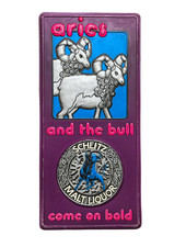 Vintage 1970s Schlitz Malt Liquor Aries and the Bull Vacuform Advertising Zodiac picture