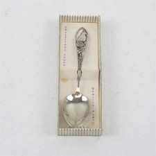 Vintage Indiana Souvenir Spoon Hoosier State Bird Collectible New in Box 4.5in picture
