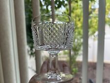 Fostoria Diamond Point Dessert Cups Glass Footed Champagne Sherbet Glasses picture