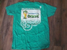 MEDIUM BRASIL BRAZIL WORLD CUP MENS T-SHIRT SHIRT  DEADSTOCK  VINTAGE ST1 picture