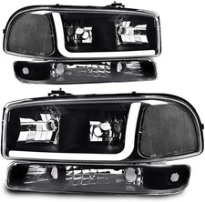LED DRL Bar Headlights Assembly Fit 1999-2006 GMC Sierra, 00-06 Yukon | Fit Sier picture