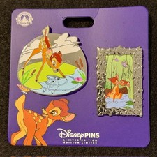 Disney Store UK 2 Pin Set - Disney Classics - BAMBI Faline - LE 1000 picture