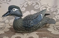 Roger Desjardines Hen Wood Duck Drake Ducks Unlimited Figurine Signed 2003-04  picture