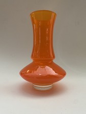 Bo Borgström for Åseda - Glass Art - 1960s Sweden Orange Glass Vase picture