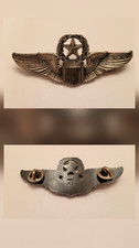 COMMAND PILOT WINGS STERLING  US ARMY AIR FORCES  3” SIZE Clutchback picture