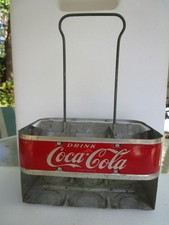 Vintage 1950s Coca-Cola 6 Pack Bottle Carrier Coke Caddy Aluminum picture