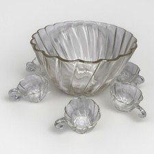 Vintage Newland Schneeloch Piek Co 1950's Punch Bowl In The Claridge 10 Cups picture