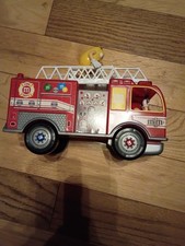 Vintage M&M's Red Fire Truck Candy Dispenser w/Red And Yellow M&M Character picture