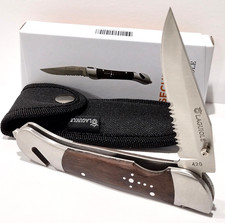 Baladeo Laguiole Security Linerlock Rescue Tactical Lead Wood Pocket Knife picture