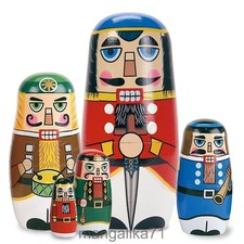 Set of 5 Nutcracker Nesting Dolls -  picture