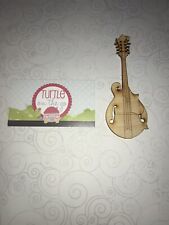 Handmade Bluegrass Mandolin Magnet Natural Wood Laser Carved picture