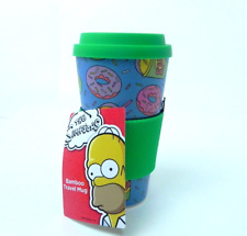 The Simpsons Donut Bamboo Travel Coffee Mug Cup - NEW picture
