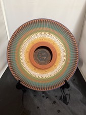 Signed D. Leslie Navajo 11” Hand Painted Native American Pottery Plate picture