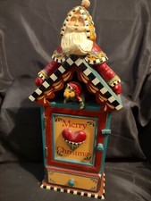 Kurt Adler Christmas Kandy s Heart & Home Santa Table Hutch w/Door & Drawer picture