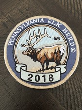 2018 PENNSYLVANIA ELK HERD PATCH 4” Diameter EXCELLENT CONDITION picture