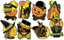 Pkgd Halloween Cutouts 8.5 Inches X 9.25 Inches - 2 Packs of 4 Cutouts ⭐️⭐️⭐️⭐️⭐ picture