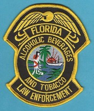 FLORIDA STATE ALCOHOLIC BEVERAGES & TOBACCO LAW ENFORCEMENT SHOULDER PATCH picture