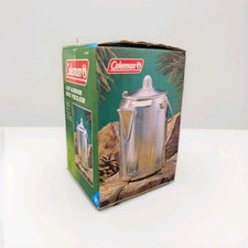 VINTAGE COLEMAN 9-CUP ALUMINUM CAMPING COFFEE PERCOLATOR New Open Box COMPLETE picture