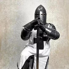 Medieval Black Templar Knight Full Body Set Armour Cosplay Halloween Suit picture