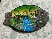 Mexican Folk Art Fish Shaped Platter Painted picture