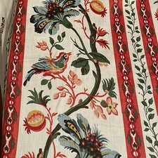 Paris Brunschwig & Fils Le Lac Border Linen Fabric Maison Hamot Melon Teal Yard picture