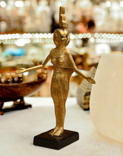 Golden Egyptian Goddess Isis Statue Ancient Egyptian Home Decor picture