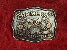 Rodeo☆2024☆X~Treme Bronc Riding Champion Trophy Buckle☆McAllen Texas☆Rare☆R66 picture