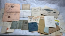 Vintage British Ephemera Bundle National Registration ID Card Receipts Booklets picture