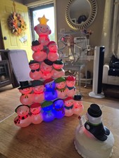 2014 Hallmark Concert Snowman Tree Complete set w/Conductor. Tested Lights Music picture