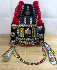 Vintage Akha Hill Tribe Headdress Silver Coins Beads Thailand Golden Triangle picture