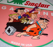 VINTAGE SINCLAIR GASOLINE +THE FLINTSTONES BROKEN CAR 12