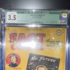 Real Fact Comics #3 (DC Comics 1946) CGC Qualified 3.5 White Pages picture