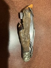 Vintage Western Cutlery Co Austria Deer Hoof Folding Pocket Knife Corkscrew Rare picture