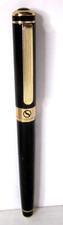 Scriveiner Black Lacquer Rollerball Pen Luxury Pen with Gold Accents Working picture