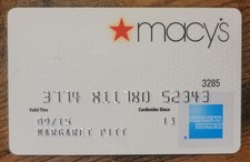 Vintage Macy's Store Credit Charge Card Expired 2015 - American Express picture