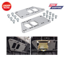 LS Swap Motor Mount Adapter Plates Adjustable Bracket Fit LS1 LS2 LS3 LQ4 LQ9 picture